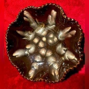 Vintage Atlantic Mold scalloped dish - 9” diameter